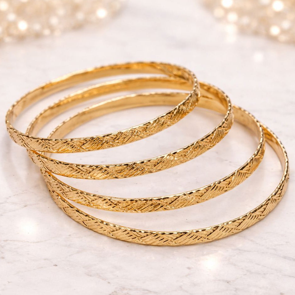 Gold Bangles-131 (Golden)
