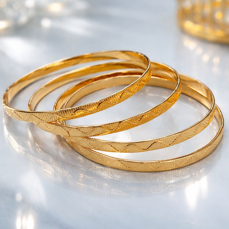 Gold Bangles-130 (Golden)
