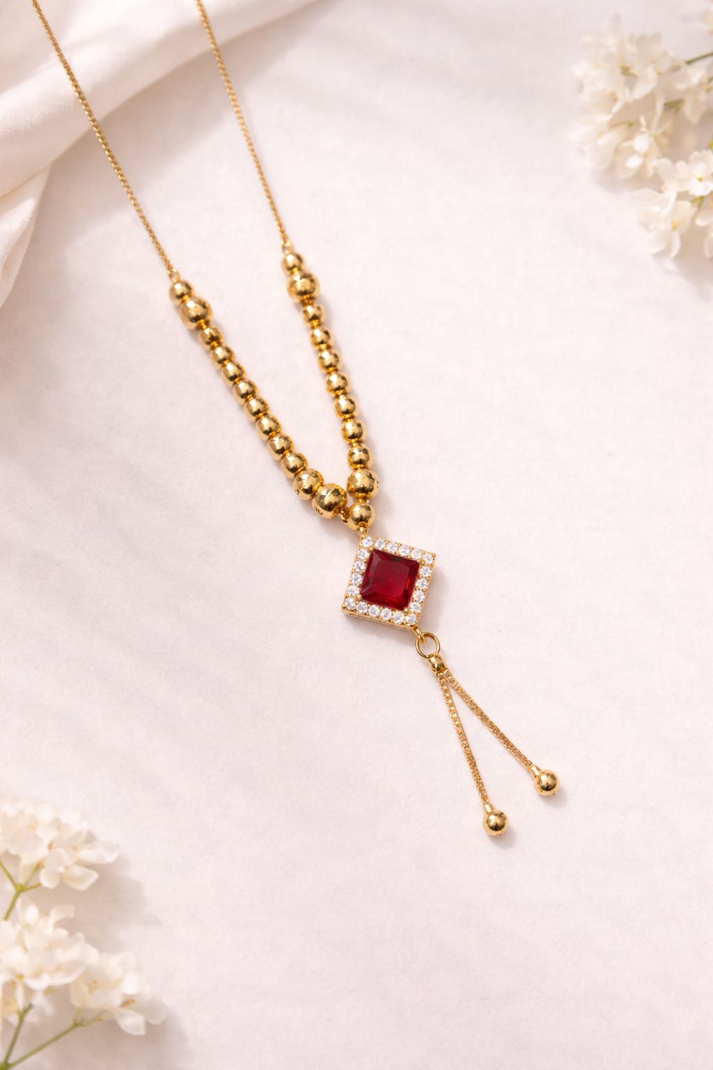 Zircon Pendant-392 (Maroon)