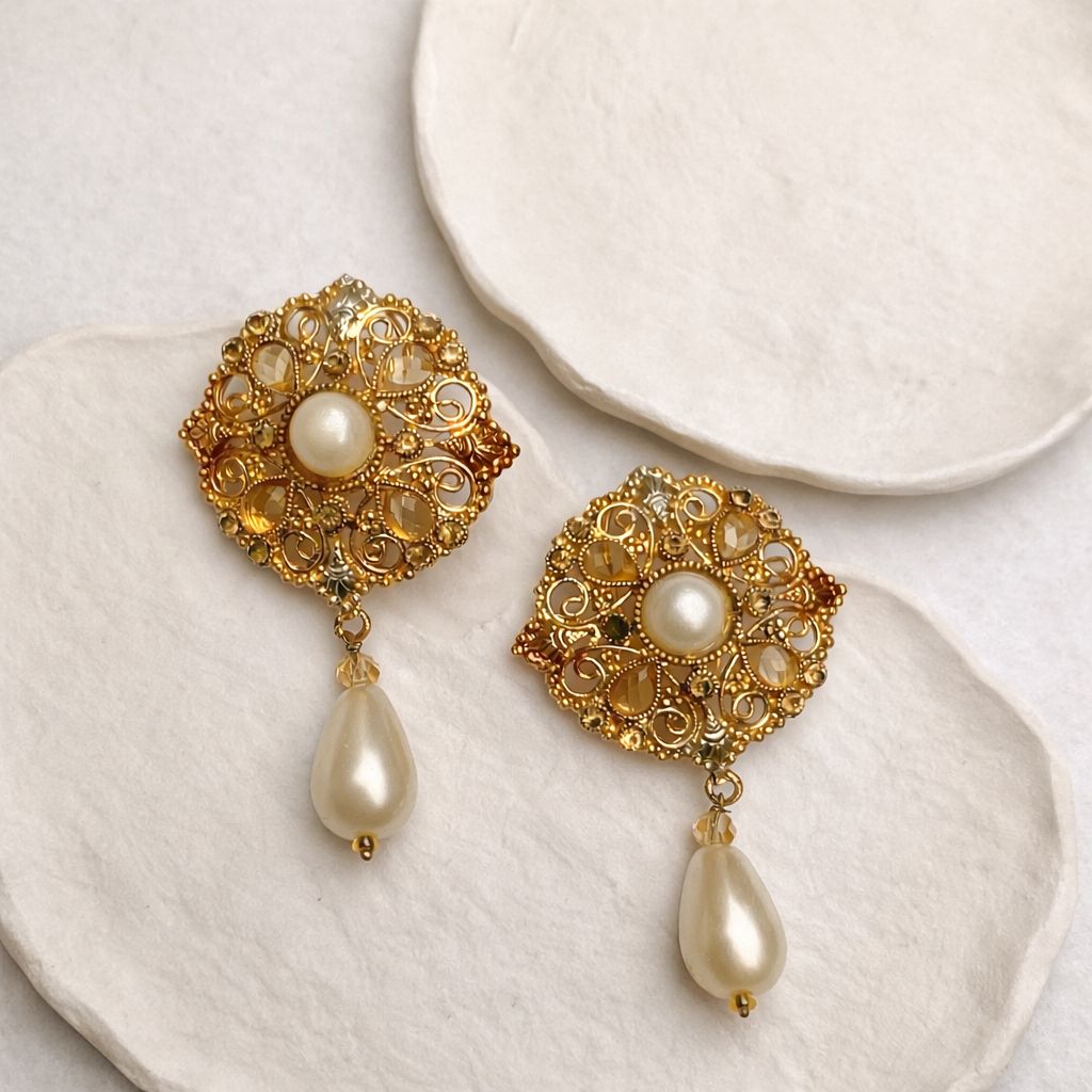 Pakistani Ear Studs-01 (Pearl)