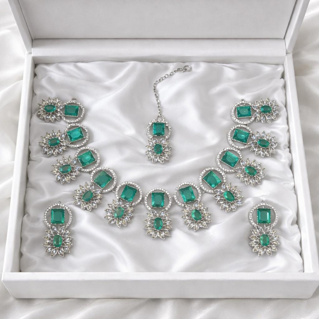 AIZA Set (Silver) (Mint Green)