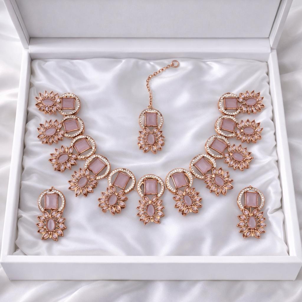 AIZA Set (Golden) (Pink)