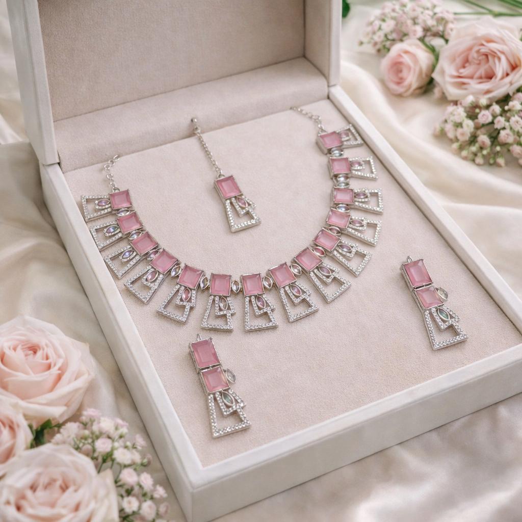 RUBINA Set (Silver) (Pink)