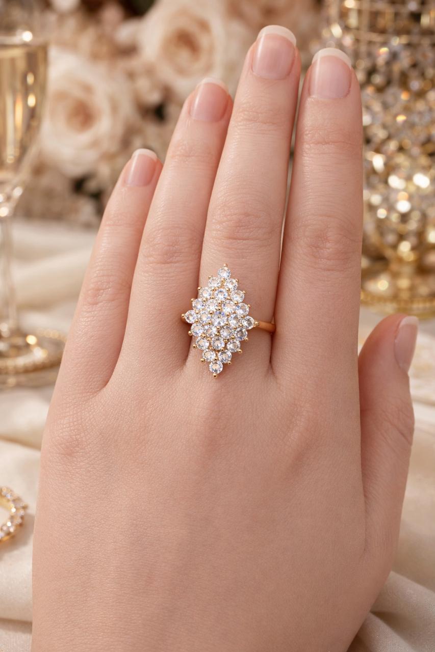 Zircon Ring-222 (Golden)