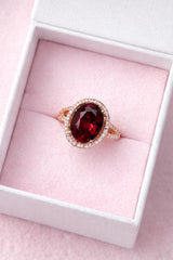Zircon Ring-225 (Maroon)