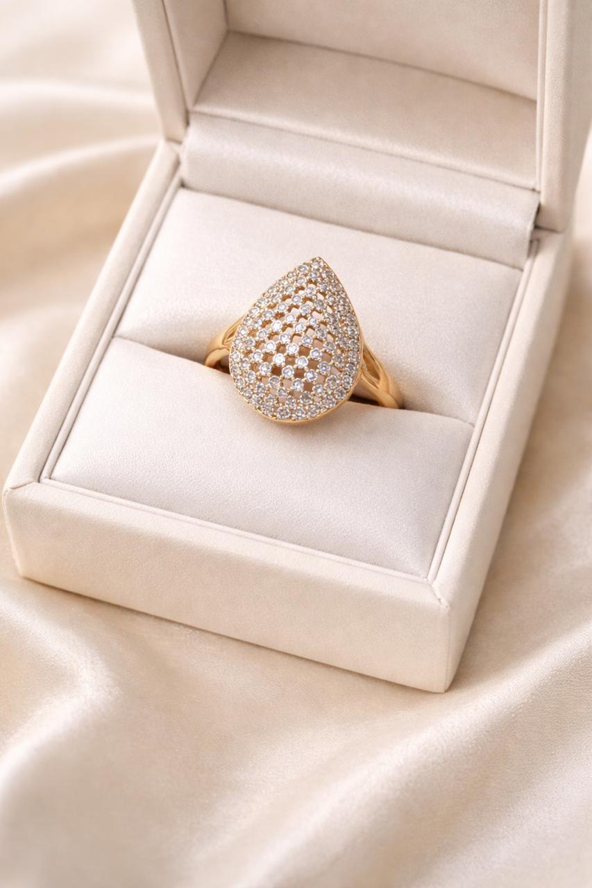 Zircon Ring-224 (Golden)
