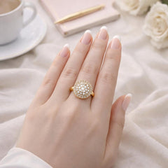 Zircon Ring-227 (Golden)