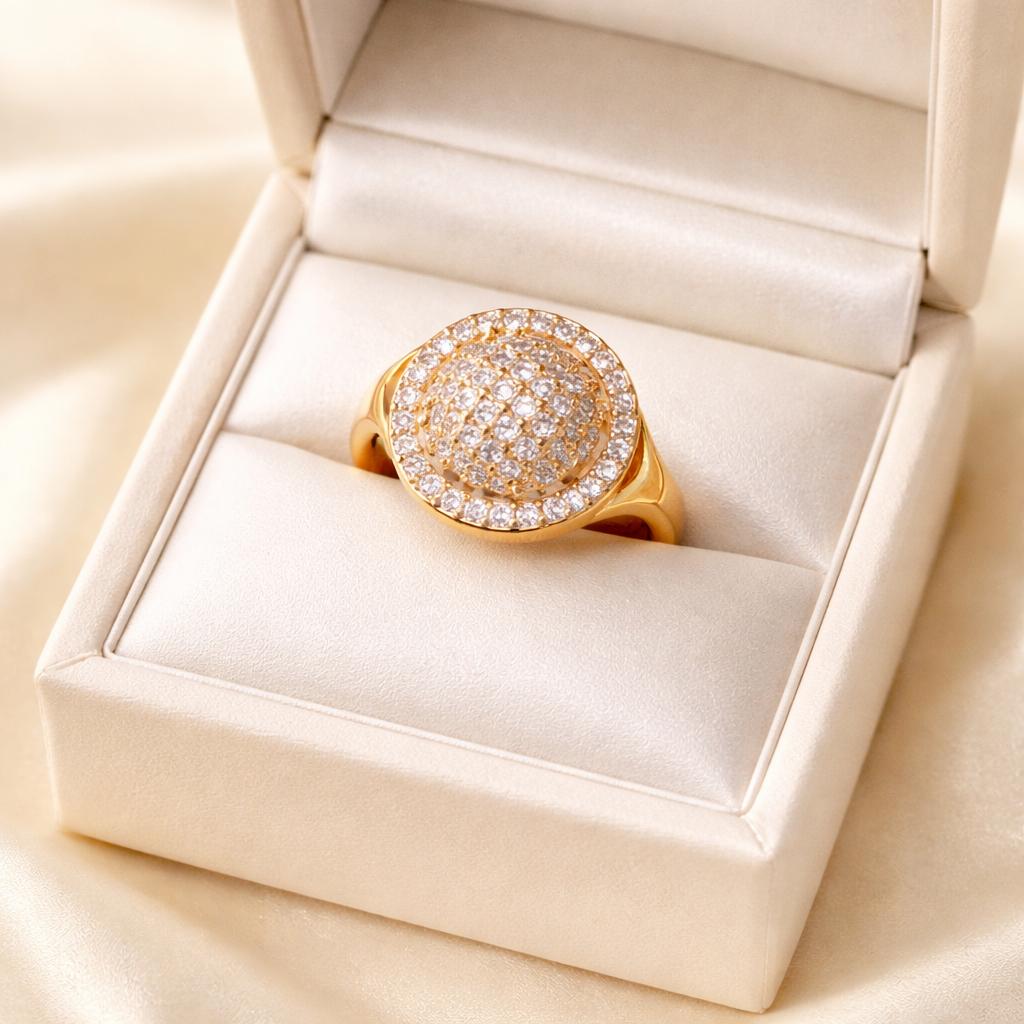 Zircon Ring-227 (Golden)