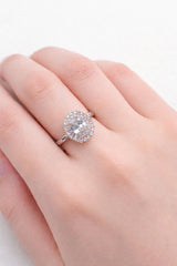 Zircon Ring-230 (Silver) (White)