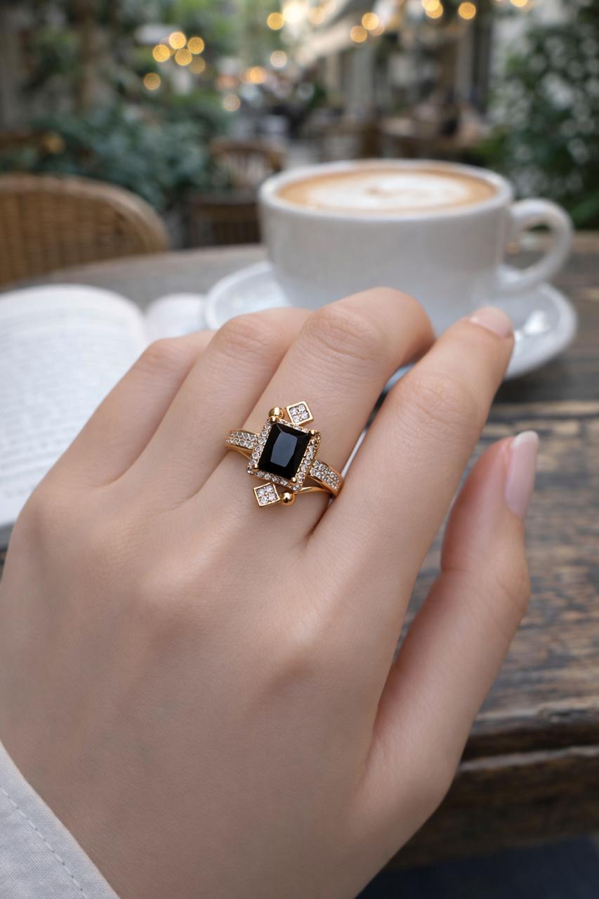 Zircon Ring-223 (Black)