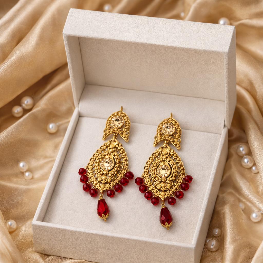 Pakistani Earring-05 (Maroon)