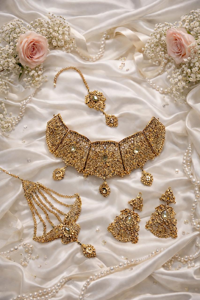 Rajwadi Bridal Set-04 (Golden)