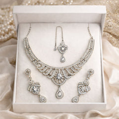 Stone Necklace-275 (Silver)