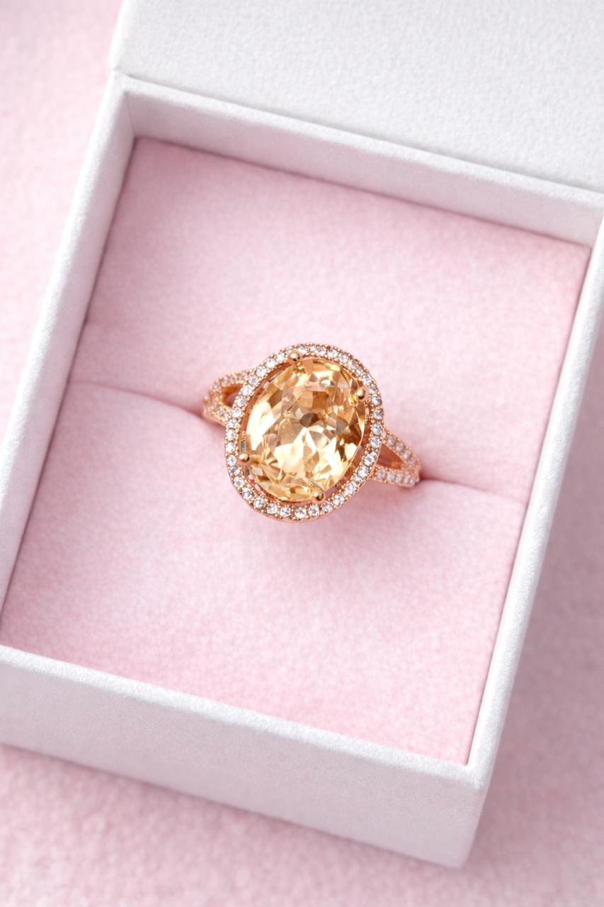 Zircon Ring-225 (Golden)