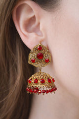 Fancy Jhumka-80 (Maroon)