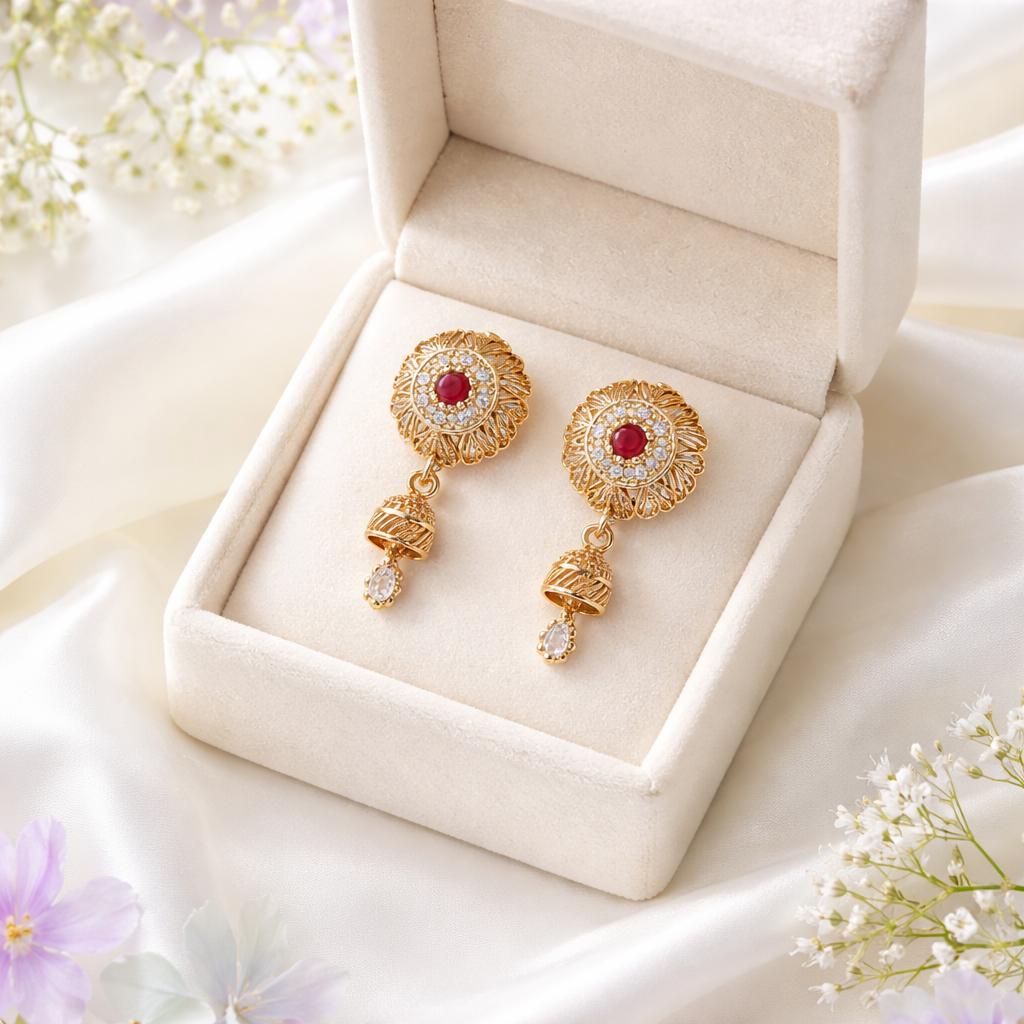 DIGITAL EARRING-90 (Maroon)