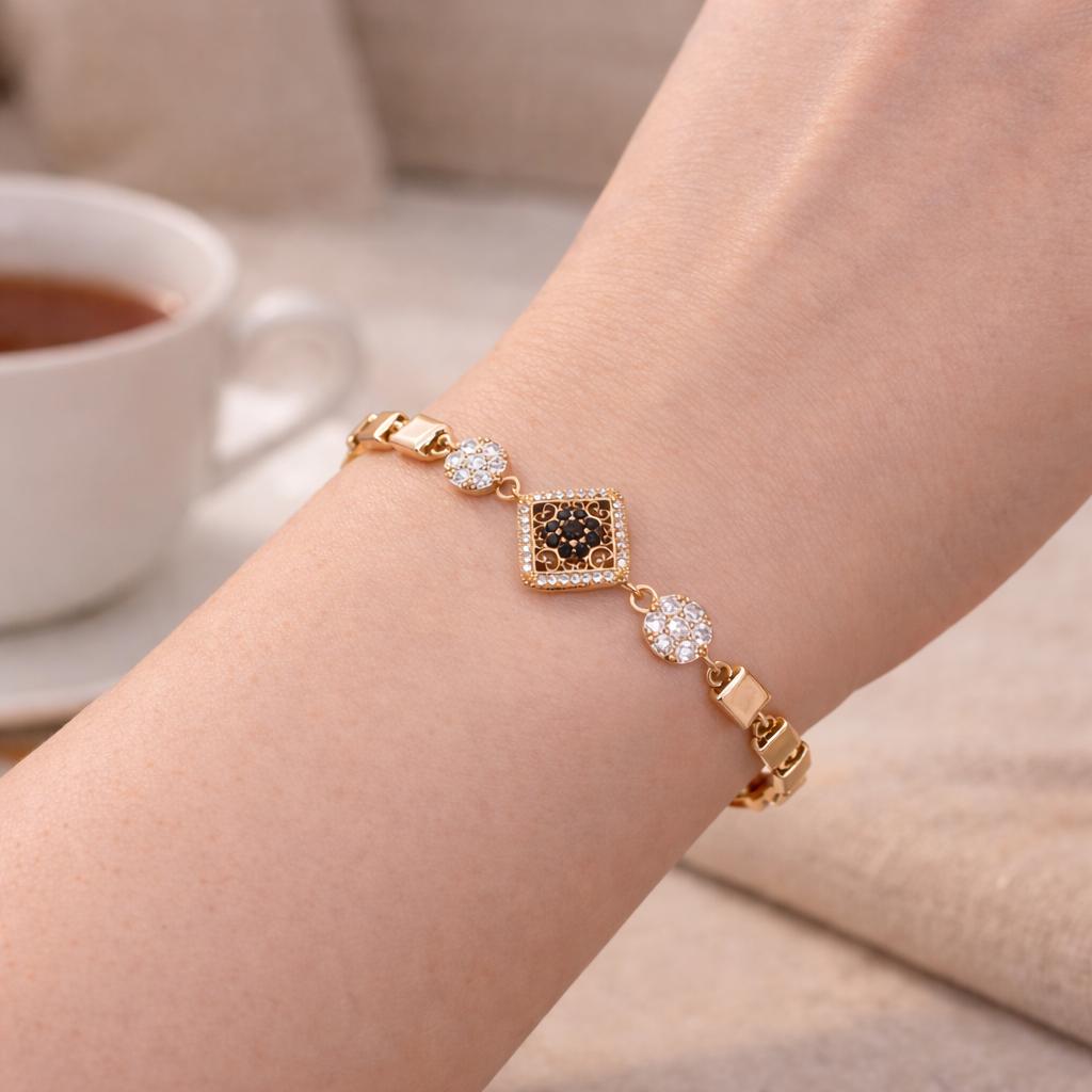 Stainless Steel Kara Bracelet-13 (Black)