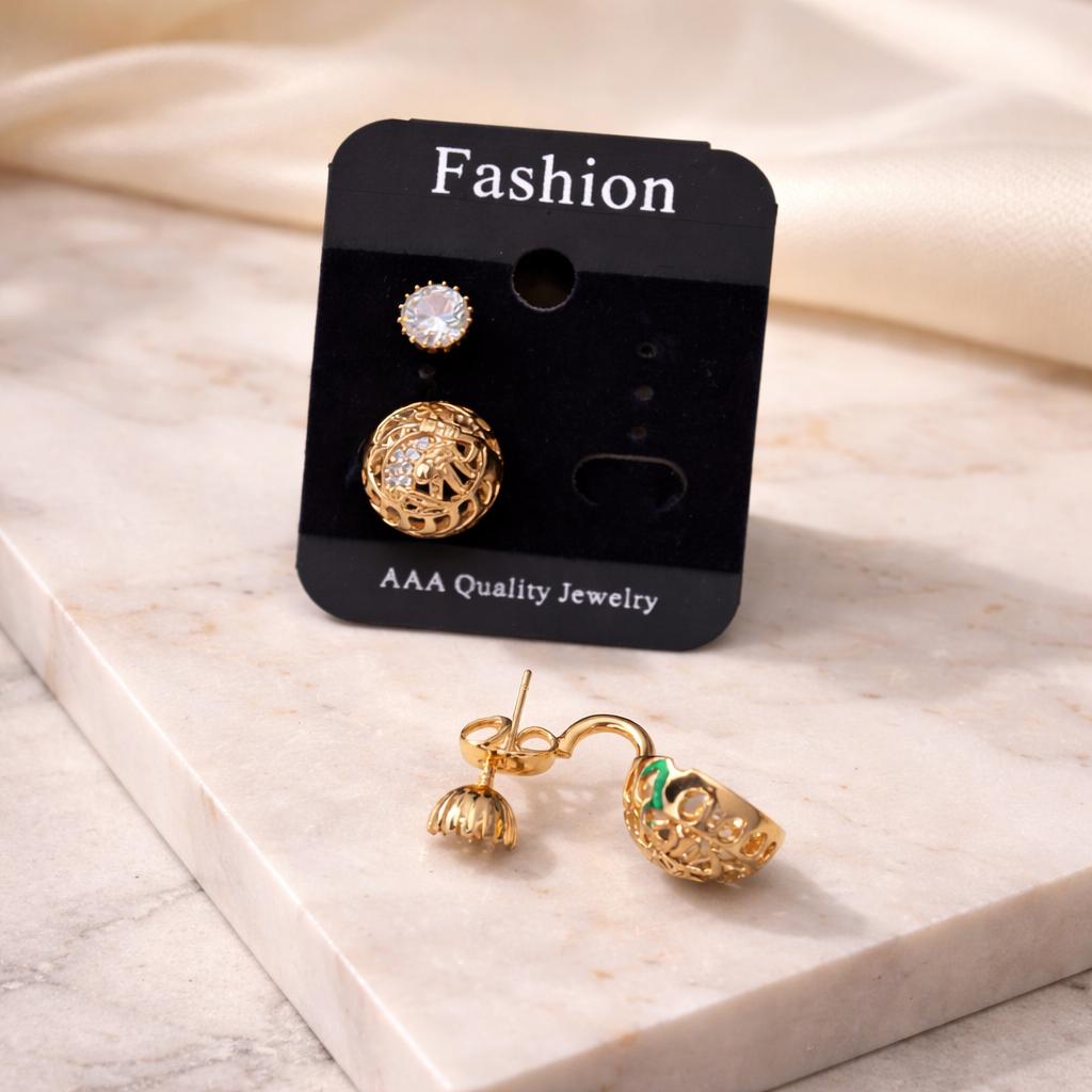 Zircon Fancy Studs-199 (White)