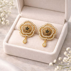Zircon Earring-146 (Black)