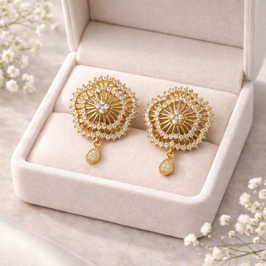 Zircon Earring-146 (Golden)