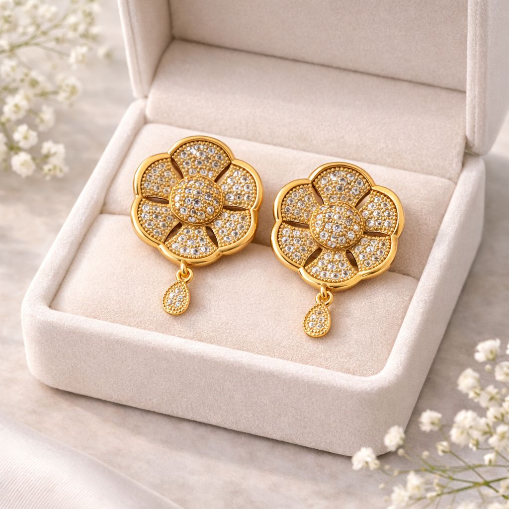 Zircon Earring-147 (Golden)