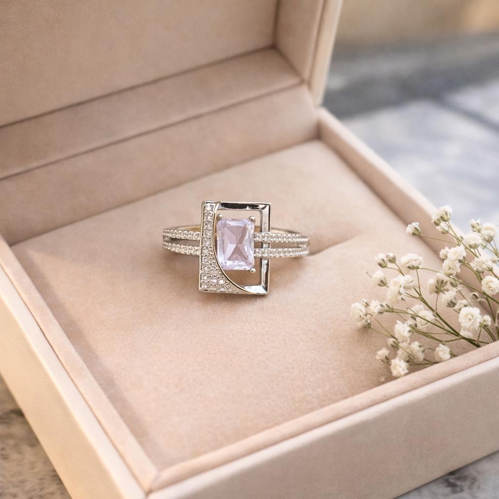 Zircon Ring-238 (Silver)