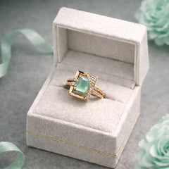 Zircon Ring-238 (Mint Green)