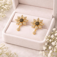 Zircon Earring-143 (Black)