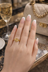 Gold Plated Ring-252 (Golden)