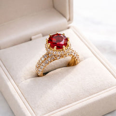 Zircon Ring-240 (Maroon)