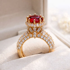 Zircon Ring-240 (Maroon)