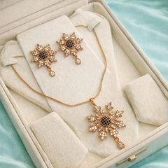 Zircon Locket Set-153 (Black)