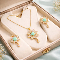 Zircon Locket Set-141 (Mint Green)