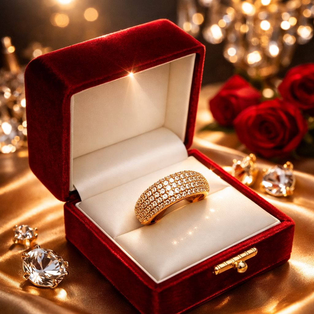 Zircon Ring-267 (Golden)