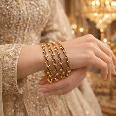 Gold Bangles-135 (4-Bangles) (Black)