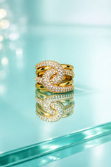 Zircon Ring-266 (Golden)