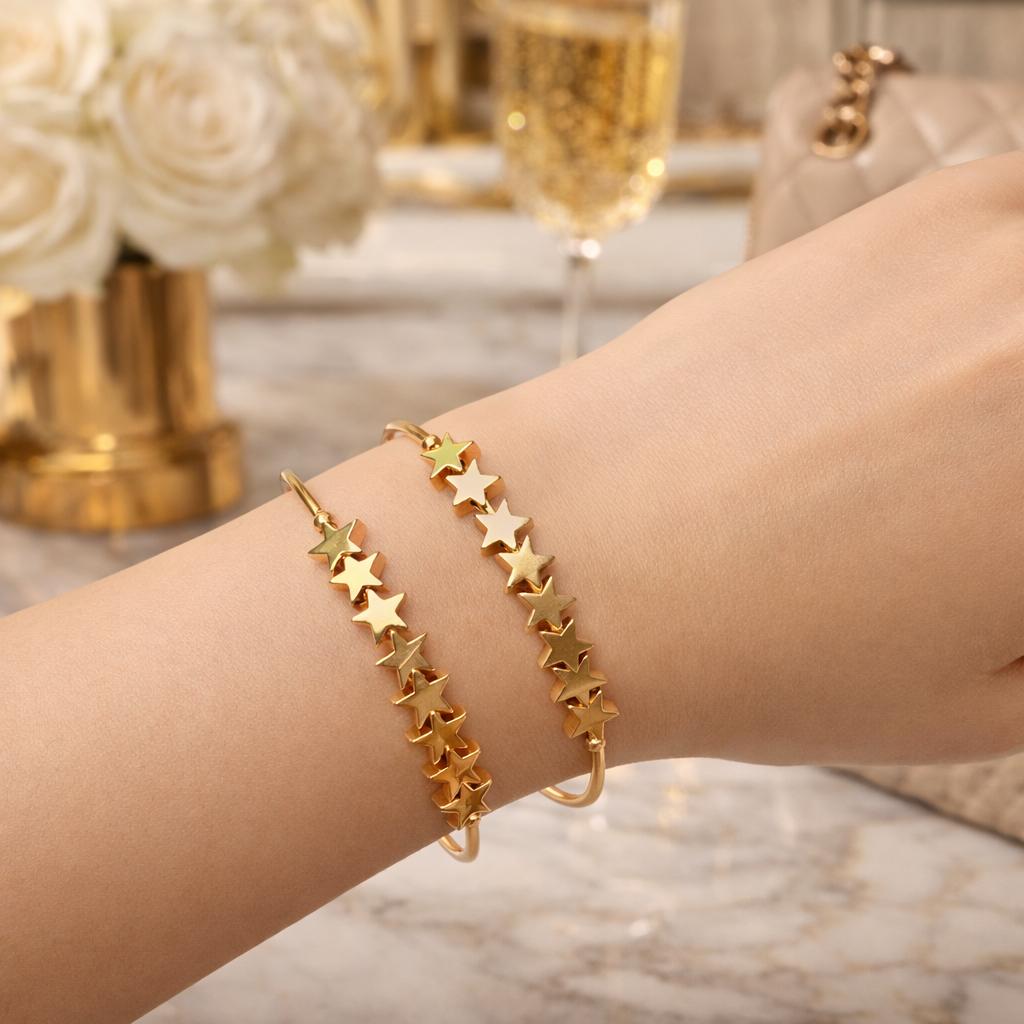 Adjustable Adult Bangle-111 (Golden)