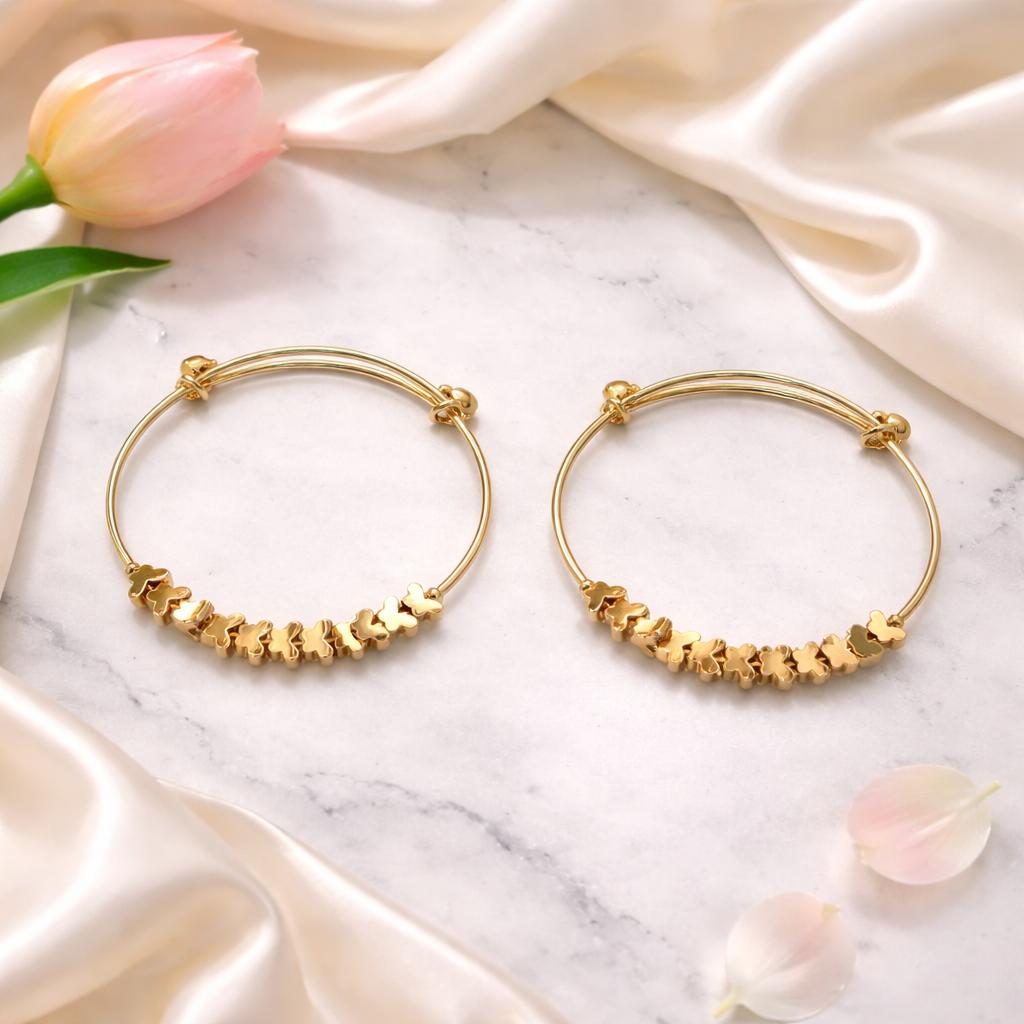 Adjustable Adult Bangle-116 (Golden)