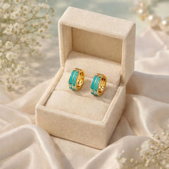 Fancy Hoop Earring-203 (Ferozi)