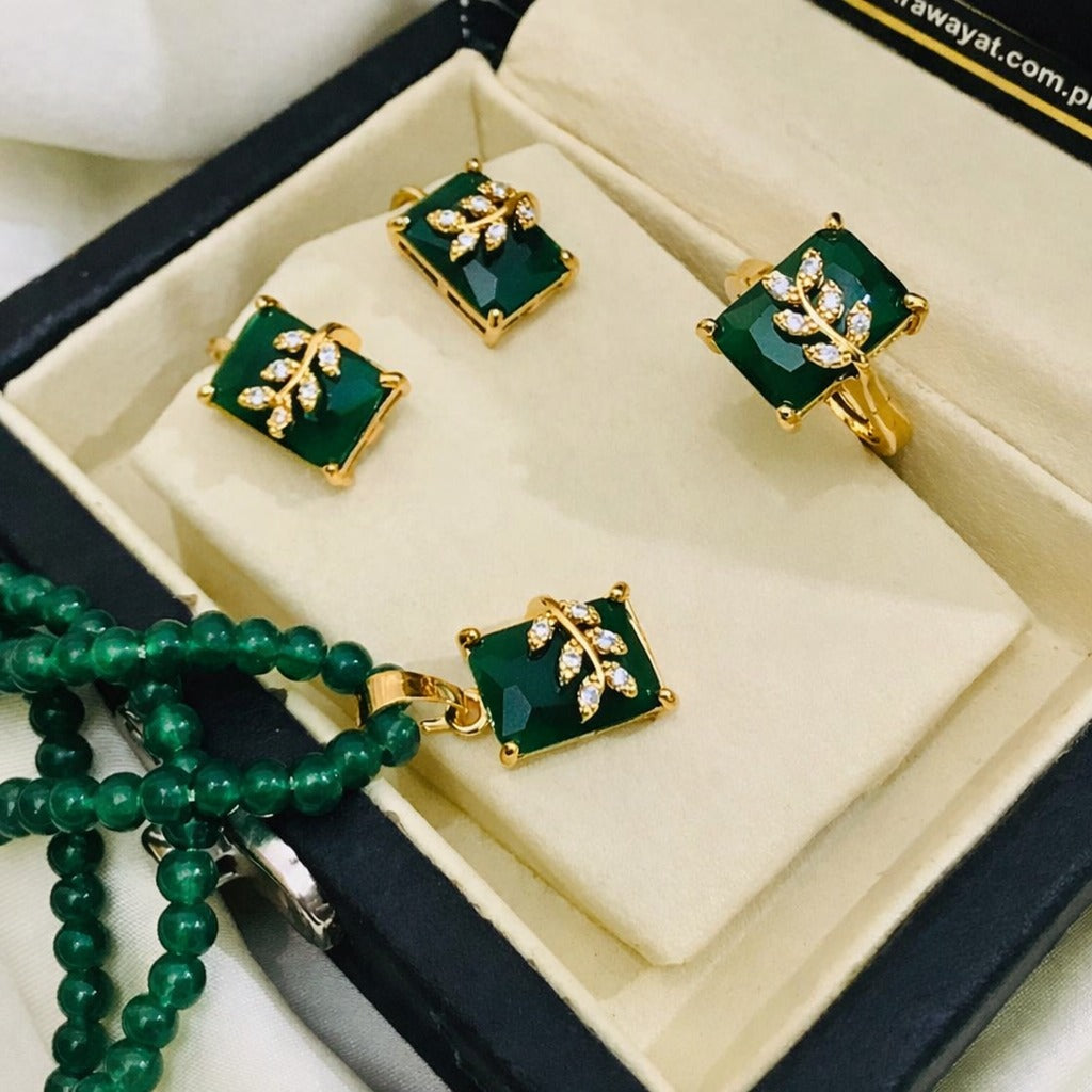 Zircon Mala Set-36 (Green)