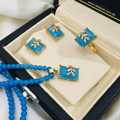 Zircon Mala Set-36 (Ferozi)