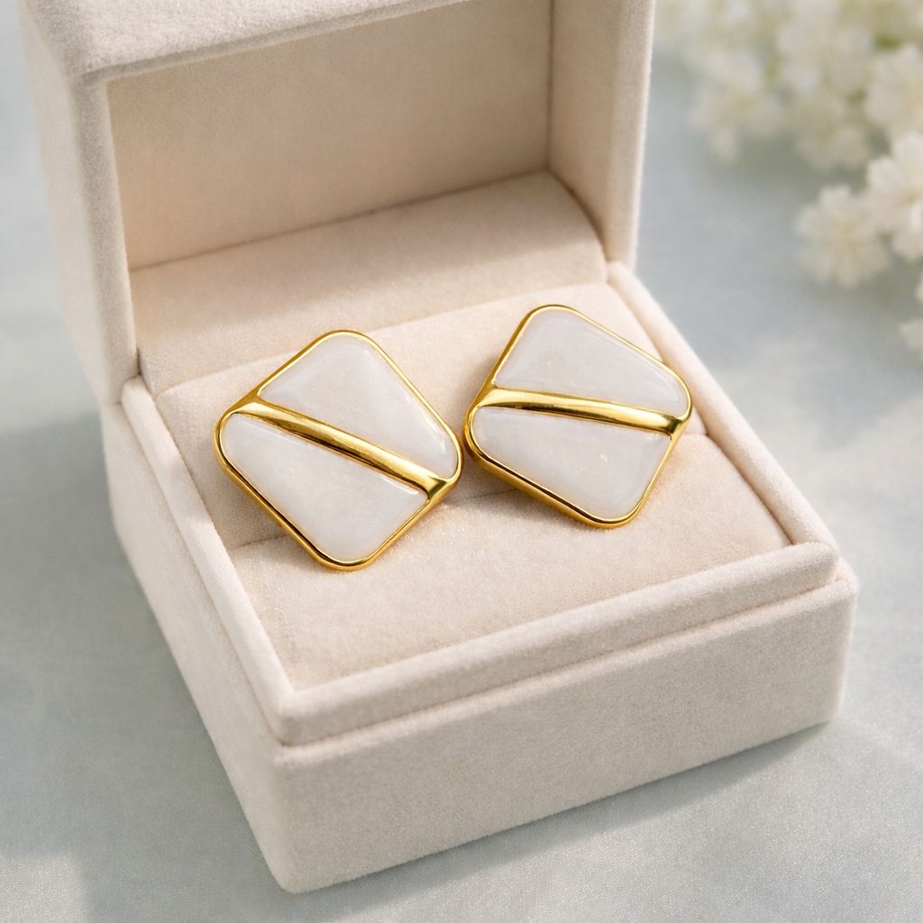 Meena Fancy Studs-204 (White)