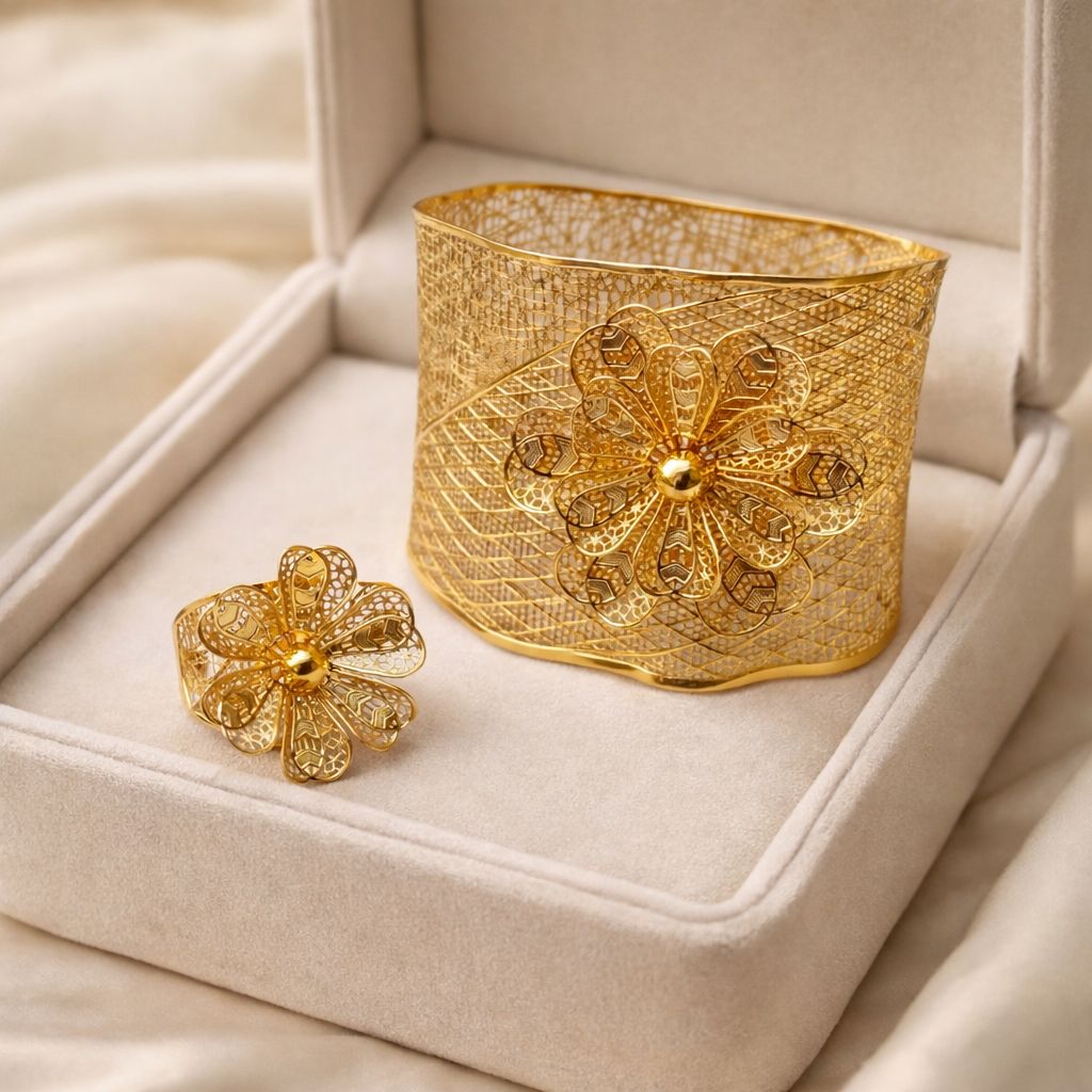 Madrasi Kara & Ring-24 (Golden)
