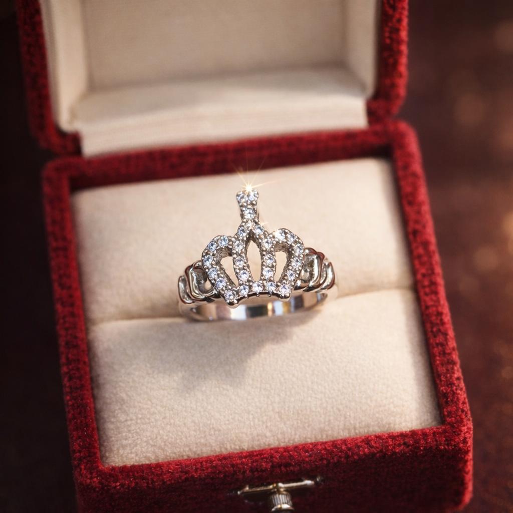 Zircon Ring-291 (Silver) (Crown)