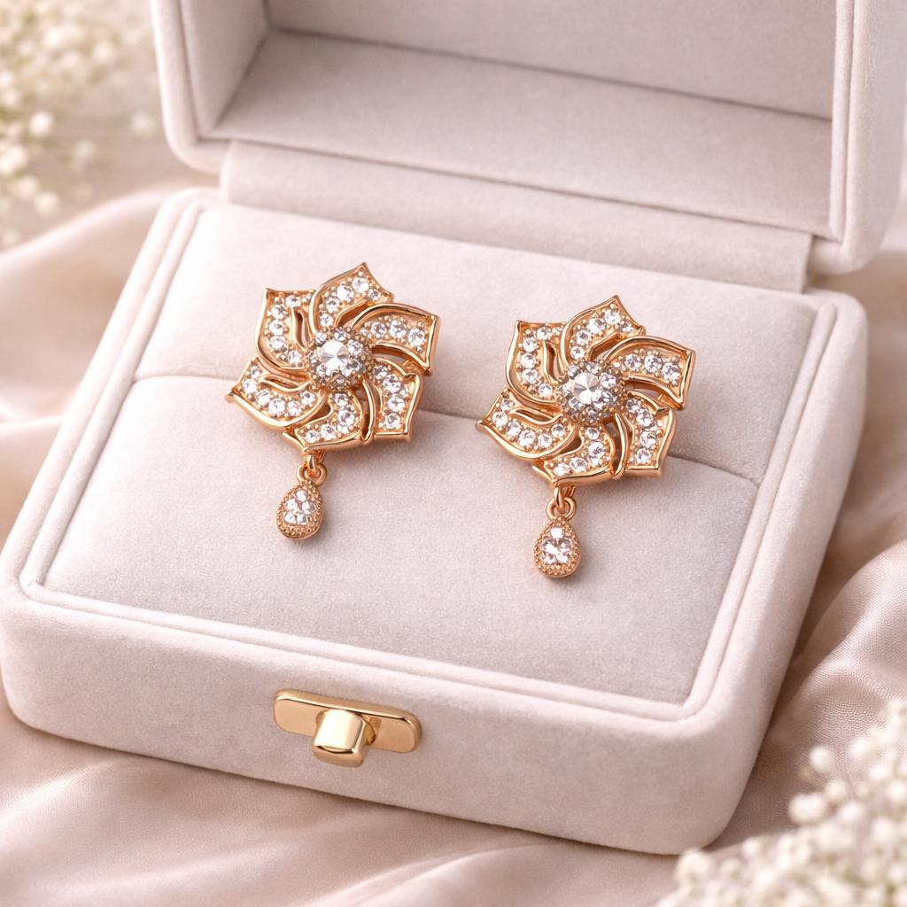 Zircon Earring-159 (White)