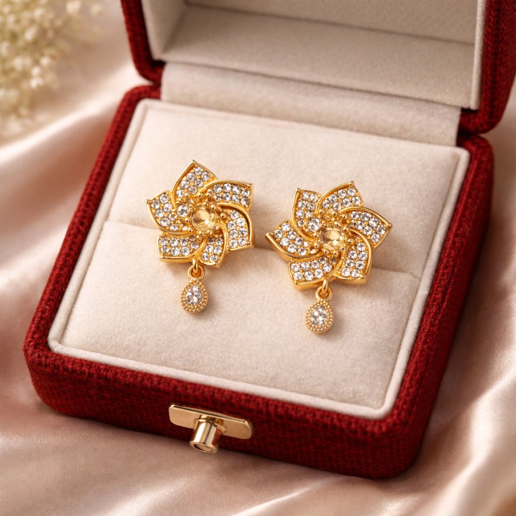 Zircon Earring-159 (Golden)