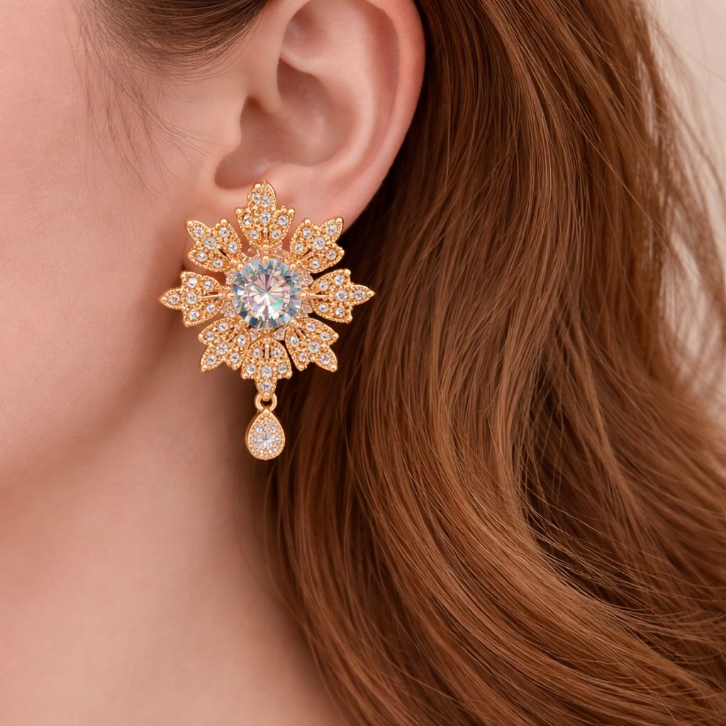 Zircon Earring-158 (White)