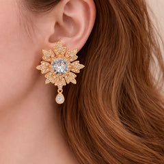 Zircon Earring-158 (White)