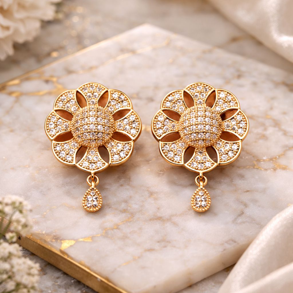 Zircon Earring-156 (Golden)