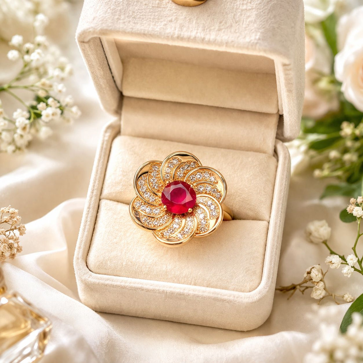 Zircon Ring-288 (Maroon)